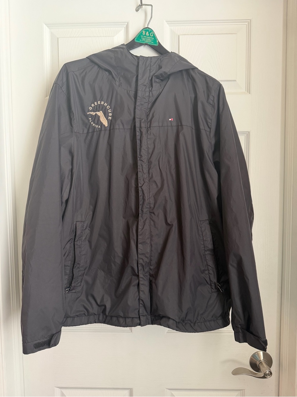 Tommy Hilfiger Men's Black Windbreaker Jacket